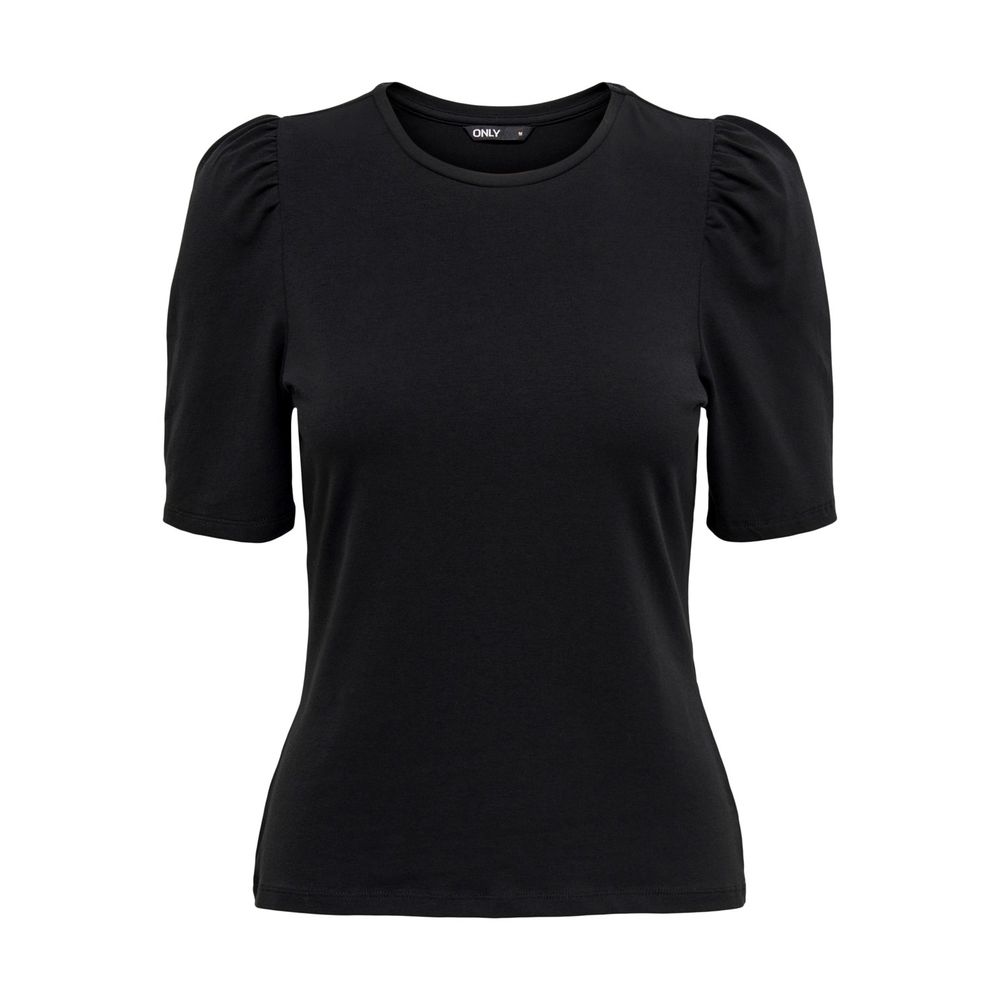 Only Black Cotton T-Shirt by Only