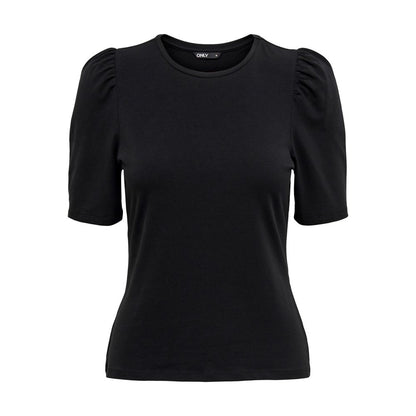 Only Black Cotton T-Shirt by Only
