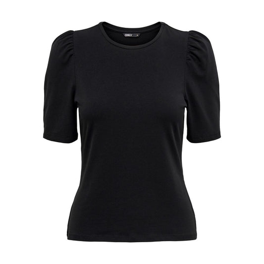 Only Black Cotton T-Shirt by Only