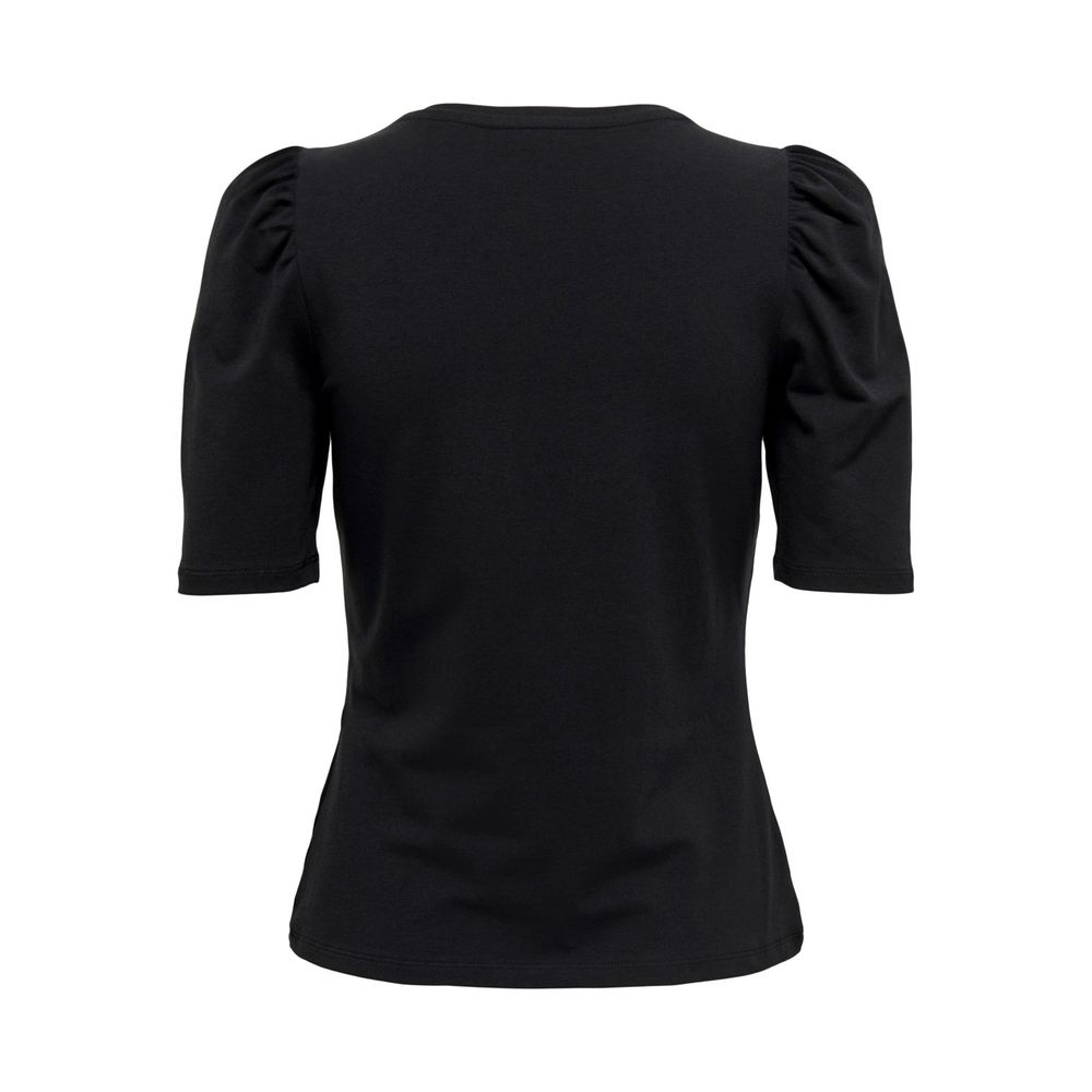 Only Black Cotton T-Shirt by Only