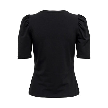 Only Black Cotton T-Shirt by Only