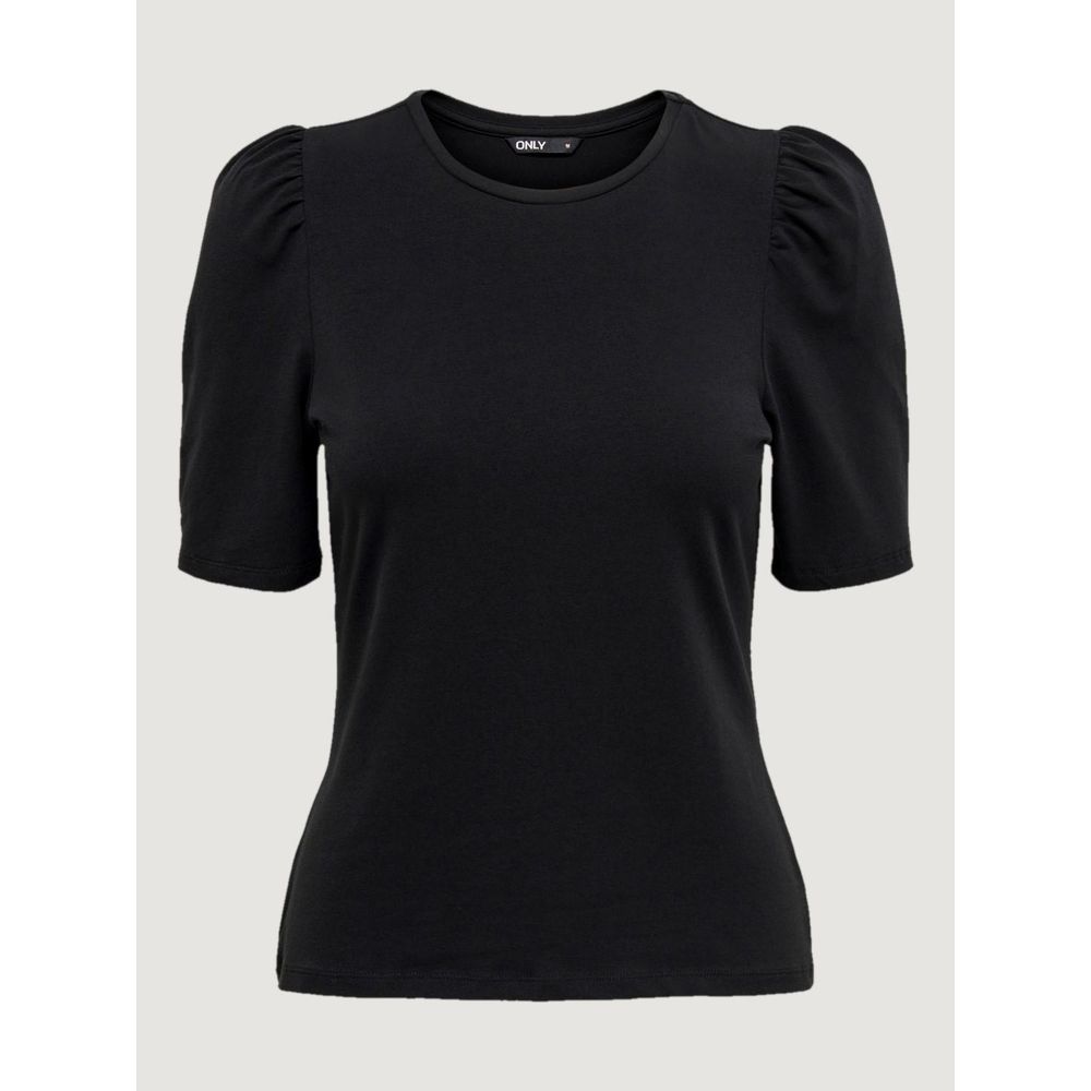 Only Black Cotton T-Shirt by Only