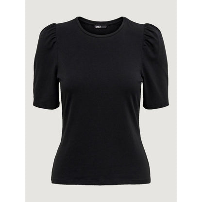 Only Black Cotton T-Shirt by Only