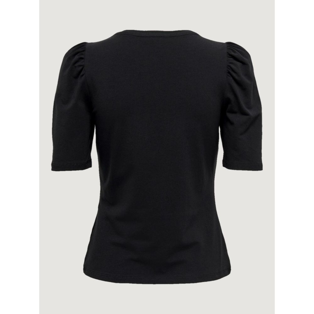 Only Black Cotton T-Shirt by Only