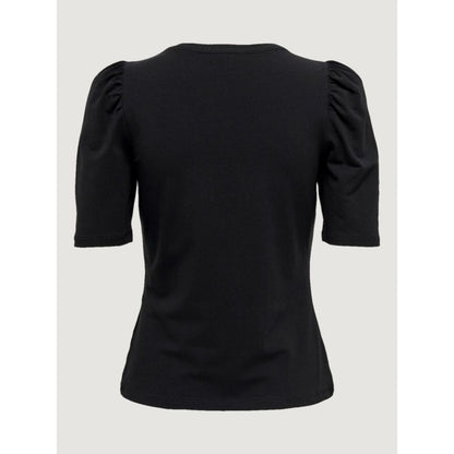 Only Black Cotton T-Shirt by Only