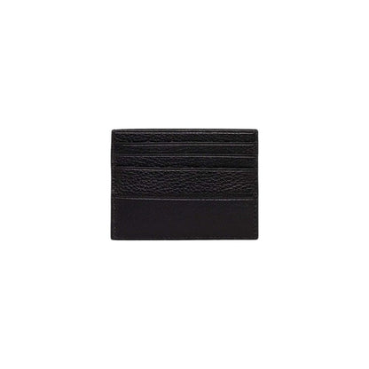 Porte-cartes en cuir noir Calvin Klein