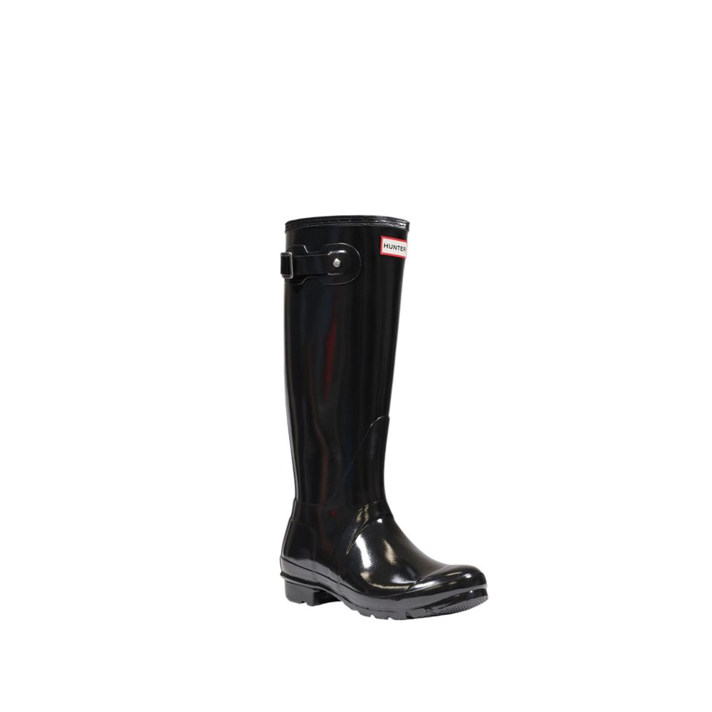 Bottines Hunter noires en polyester recyclé