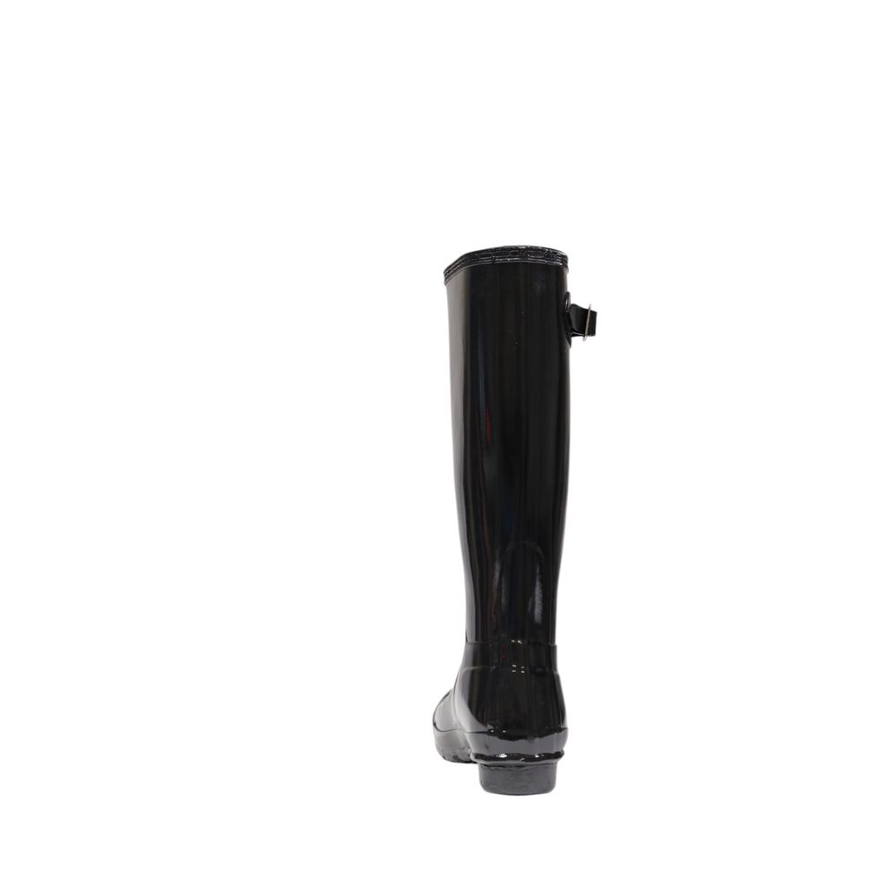 Bottines Hunter noires en polyester recyclé