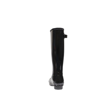 Bottines Hunter noires en polyester recyclé