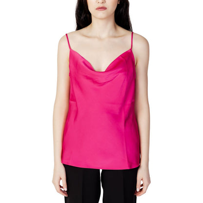 Vila Clothes Pink Polyester Tank Top by Vila Clothes