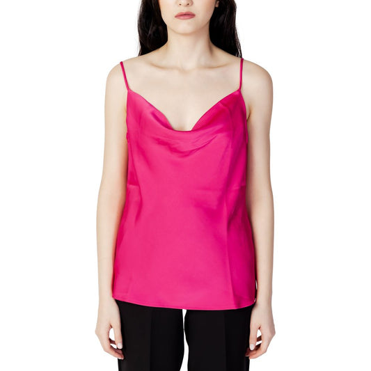 Vila Clothes Pink Polyester Tank Top by Vila Clothes