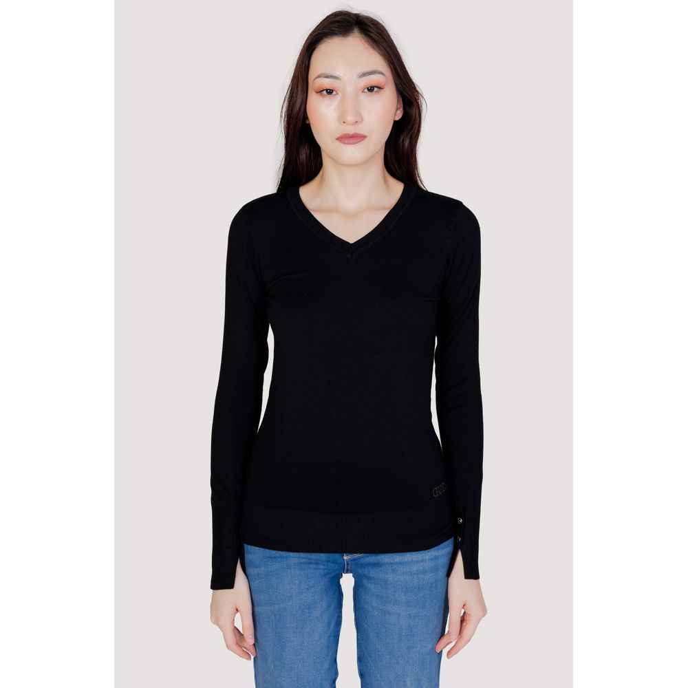 Guess Katoenen Sportswear Jersey Zwart Dames Herfst Winter