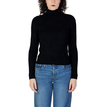Guess Black Polyamide Turtleneck by Guess