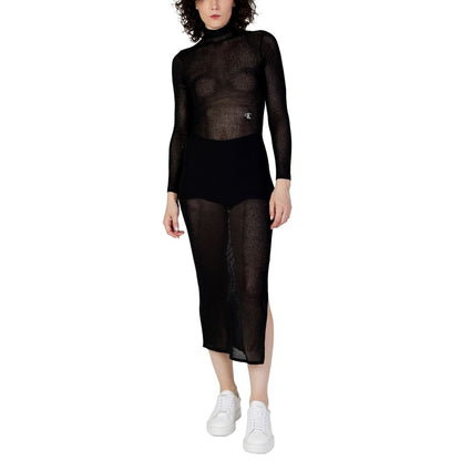Calvin Klein Jeans Black Marabou Long by Calvin Klein Jeans