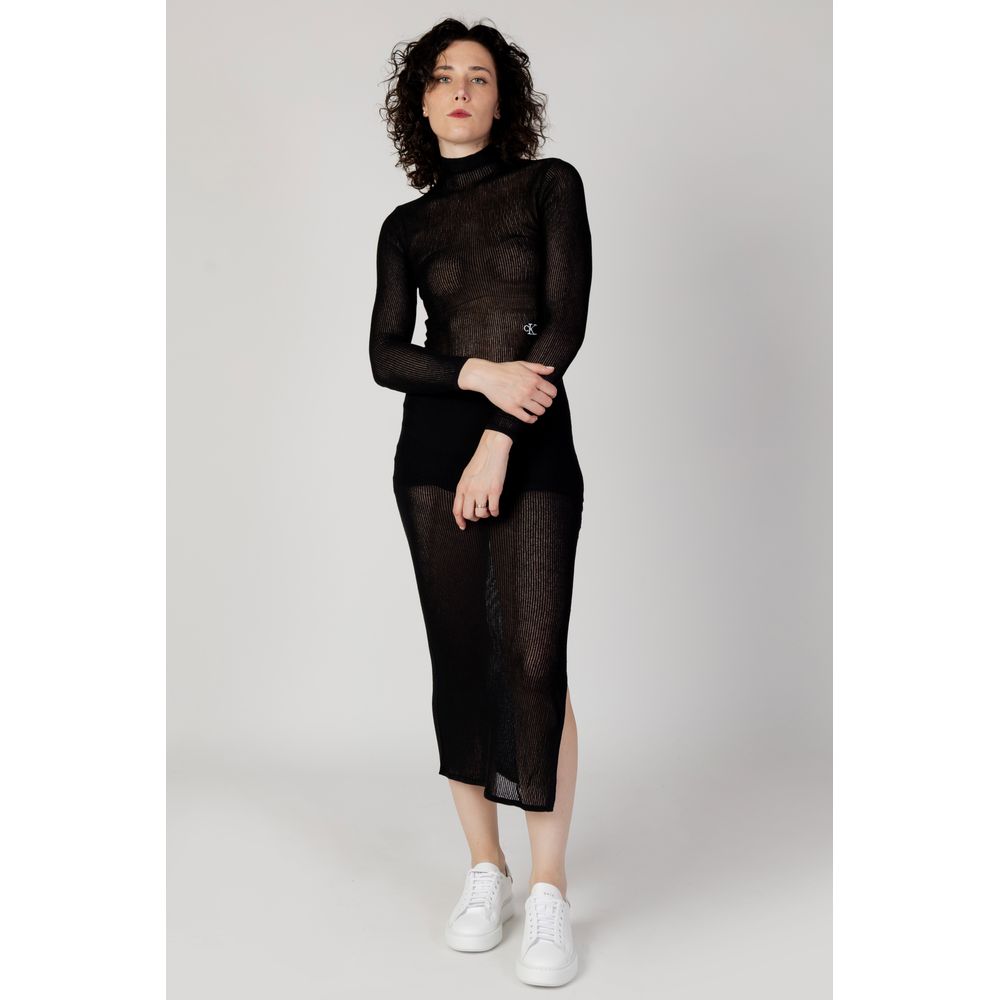 Calvin Klein Jeans Black Marabou Long by Calvin Klein Jeans