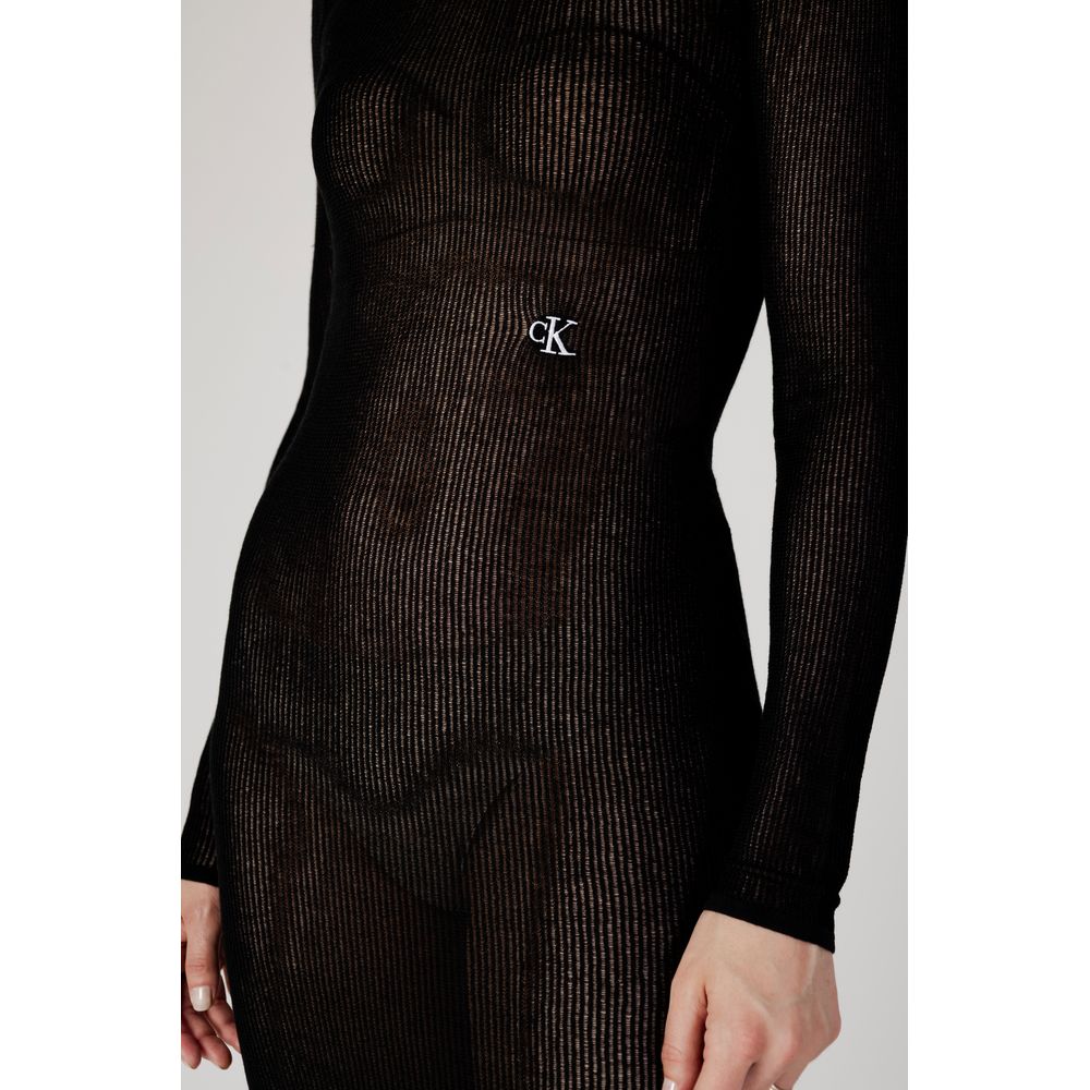 Calvin Klein Jeans Black Marabou Long by Calvin Klein Jeans