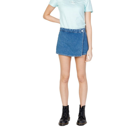 Short en coton bleu Calvin Klein Jeans