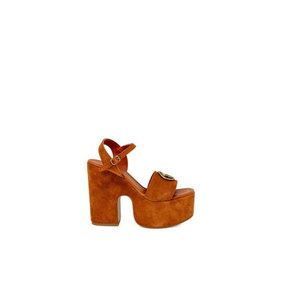 Guess Brown Suede Leather High Heel by Guess