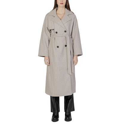 Manteau en polyester beige uniquement