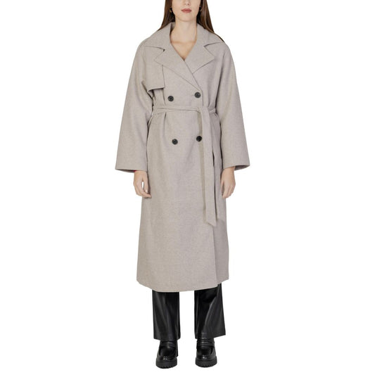 Manteau en polyester beige uniquement