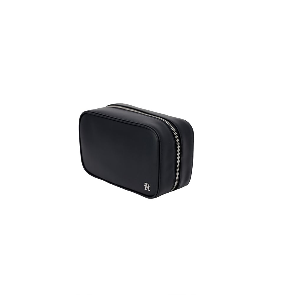 Pochette en cuir noir Tommy Hilfiger
