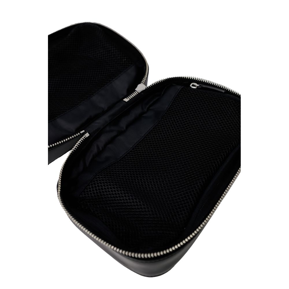 Pochette en cuir noir Tommy Hilfiger