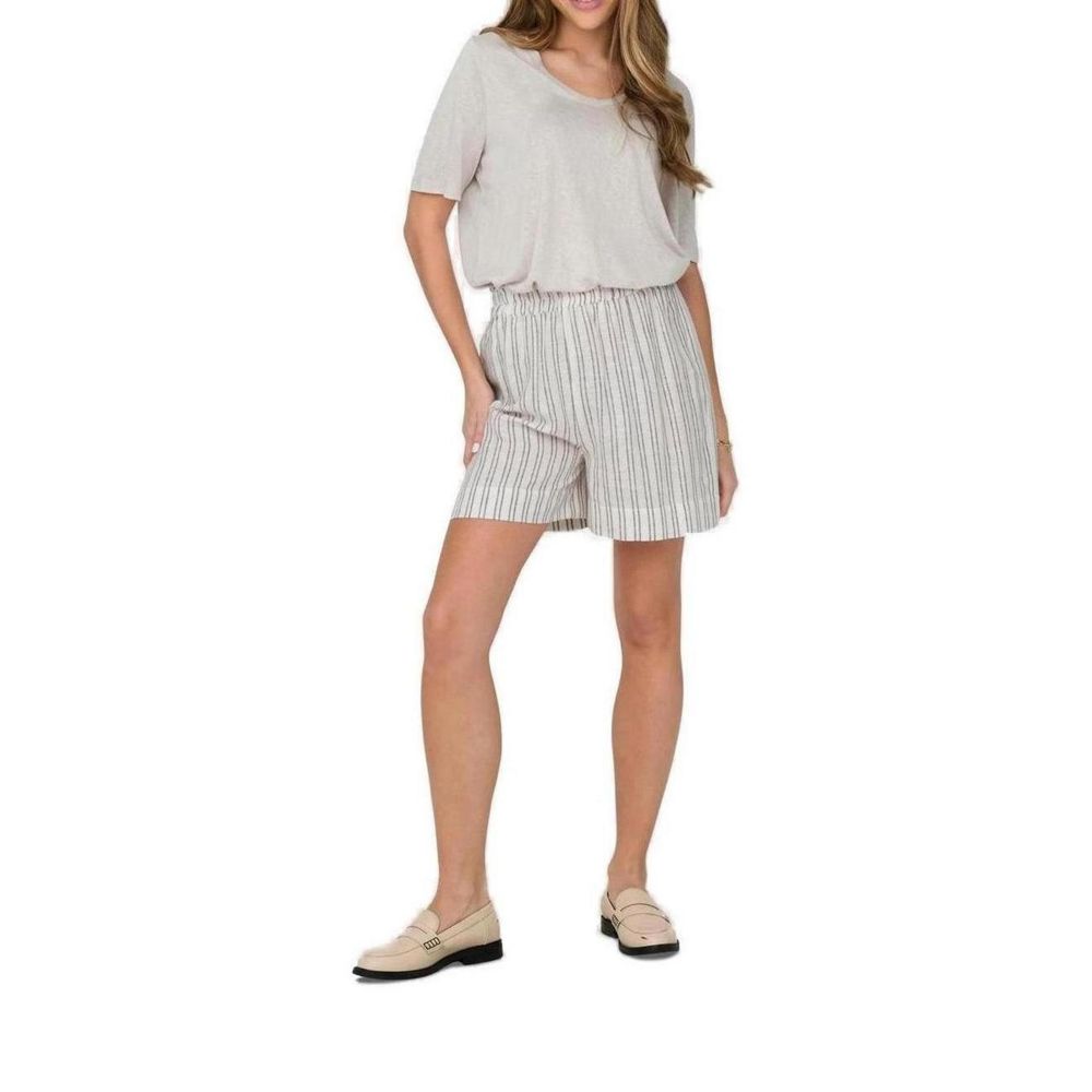 Only Beige Viscose Bermuda