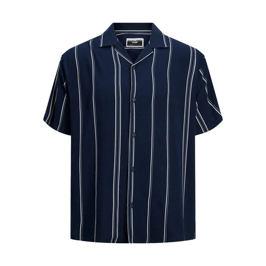 Jack Jones Blue Viscose Shortsleeve by Jack Jones