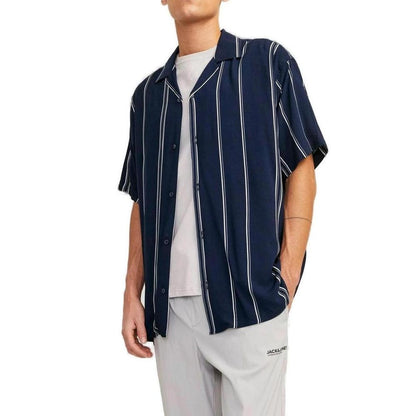 Jack Jones Blue Viscose Shortsleeve by Jack Jones