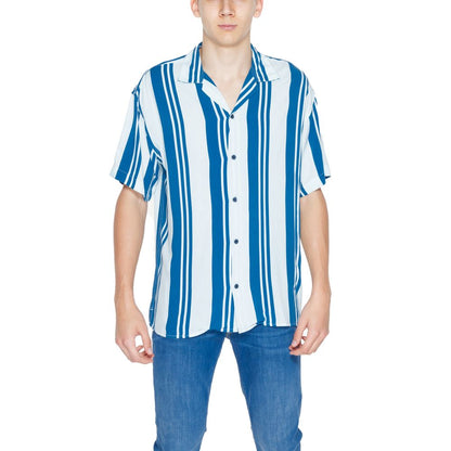 Jack Jones Blue Viscose Shortsleeve by Jack Jones