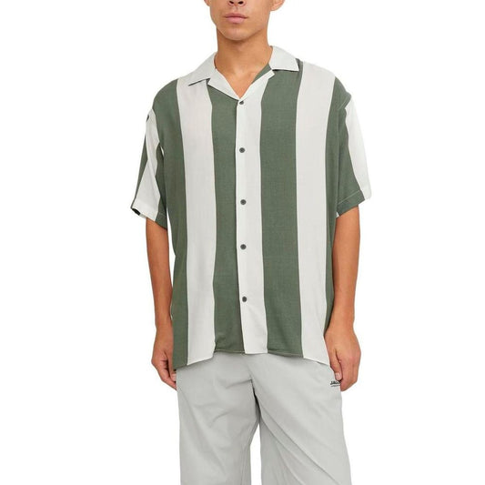 Jack Jones Green Viscose Shortsleeve by Jack Jones