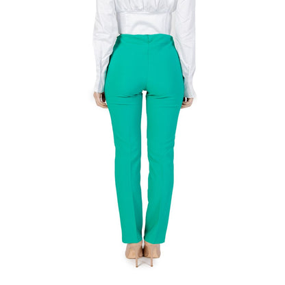Sandro Ferrone Green Polyester Pant