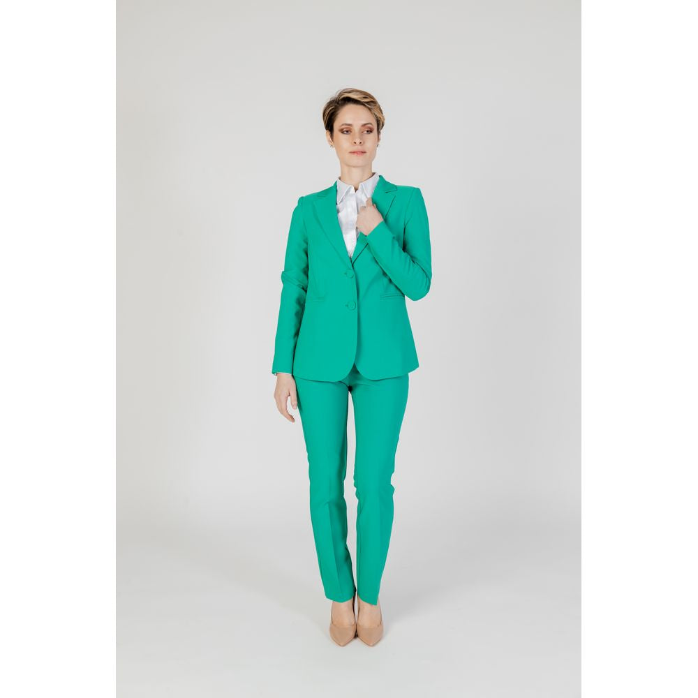 Sandro Ferrone Green Polyester Pant