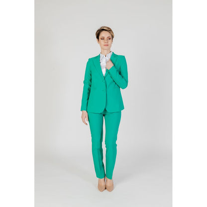 Sandro Ferrone Green Polyester Pant