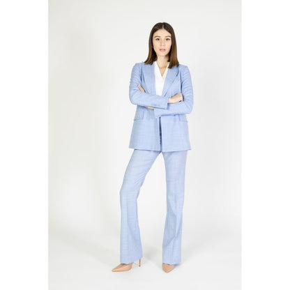 Sandro Ferrone Blue Viscose Pant