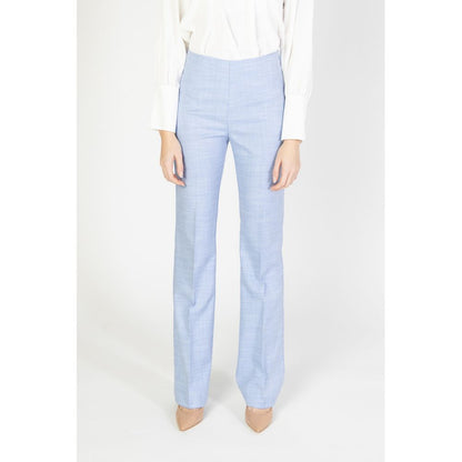 Sandro Ferrone Blue Viscose Pant