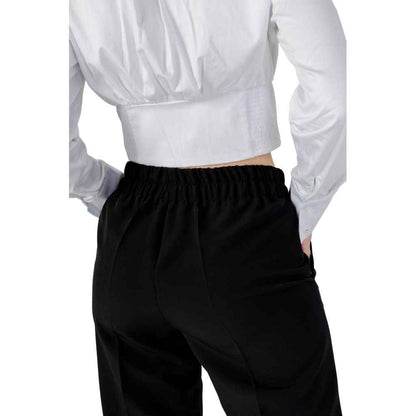 Sandro Ferrone Black Polyester Pant