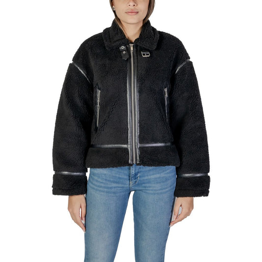 Manteau en polyester noir uniquement
