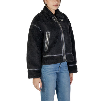 Manteau en polyester noir uniquement