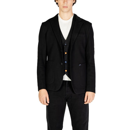 Blazer en coton noir Gianni Lupo