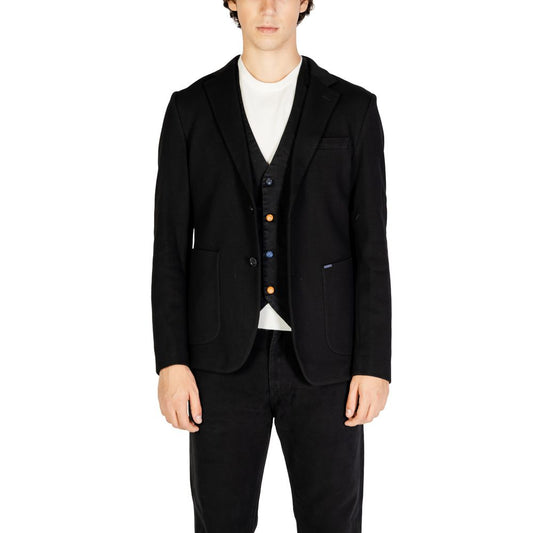 Blazer en coton noir Gianni Lupo