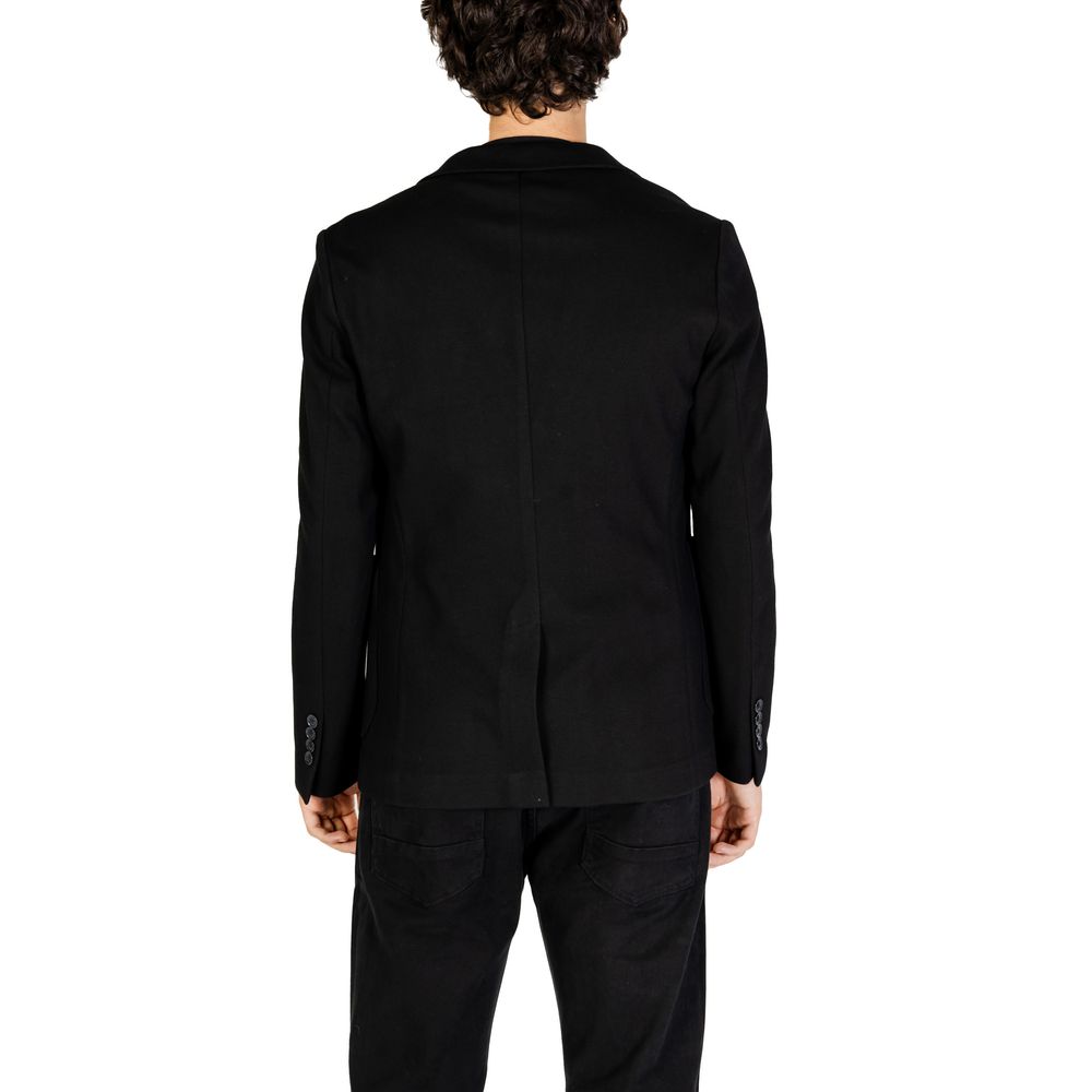 Blazer en coton noir Gianni Lupo