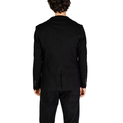 Blazer en coton noir Gianni Lupo