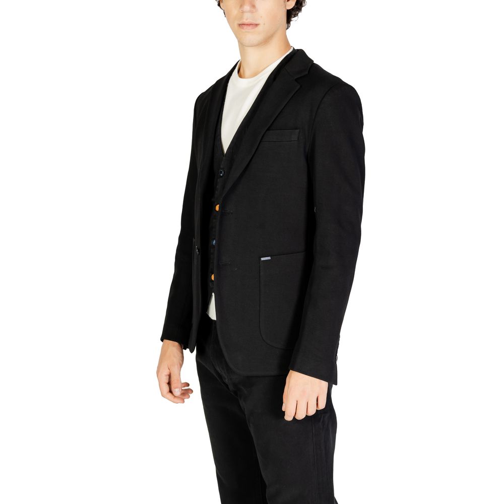Blazer en coton noir Gianni Lupo