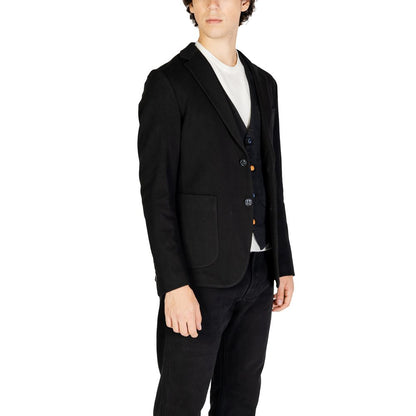 Blazer en coton noir Gianni Lupo