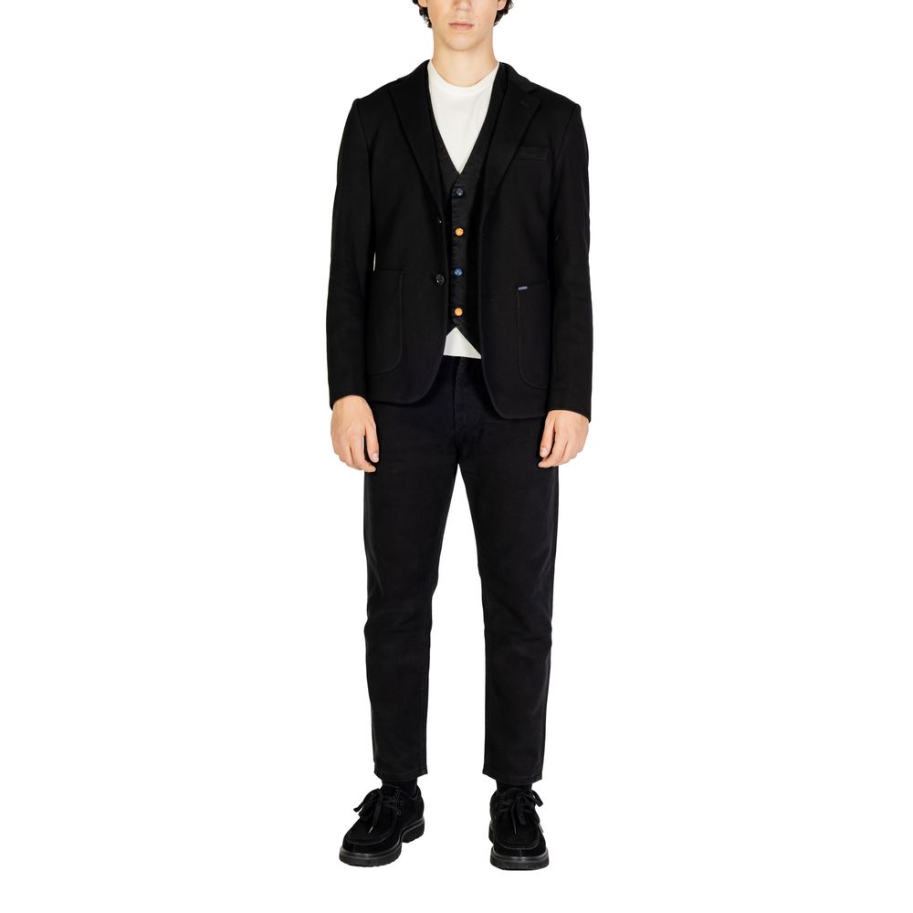Blazer en coton noir Gianni Lupo