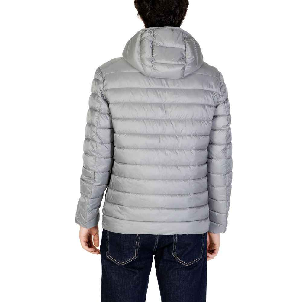 Gianni Lupo Gray Polyamide Jackets & Coat