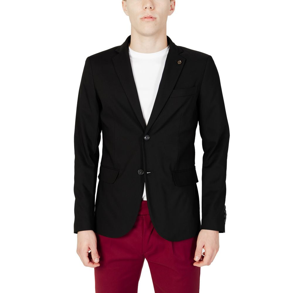 Blazer en coton noir Gianni Lupo
