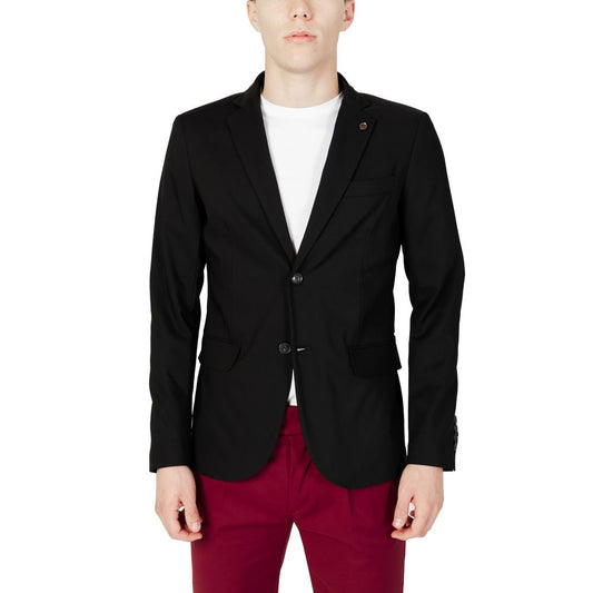Blazer en coton noir Gianni Lupo