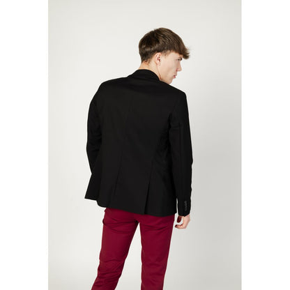 Blazer en coton noir Gianni Lupo